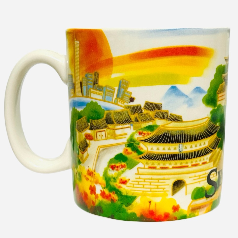 NWT 2012 Starbucks Korea City Mug Collection Seoul Day 16oz Coffee Cup - Picture 3 of 6
